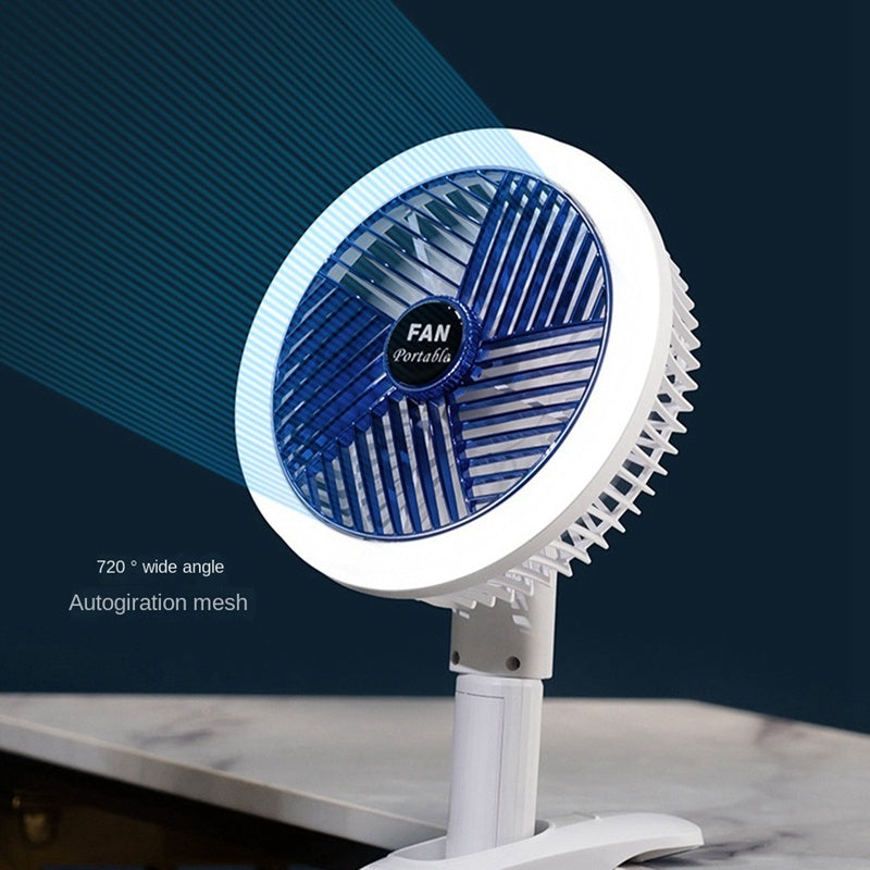 Desktop Electric Fan Clip Fan Rechargeable Office Student Dormitory With Desk Lamp Fan Wall Hanging Small Mute Fan